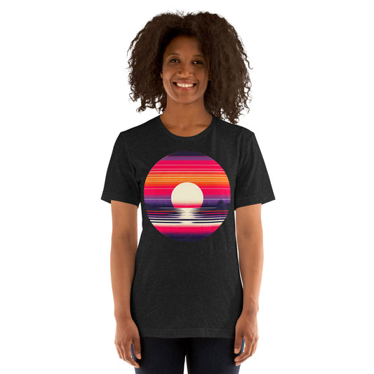 80's beach sunset T-shirt